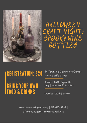 Adult Halloween Craft Night at Tri-Township Park Activity Center