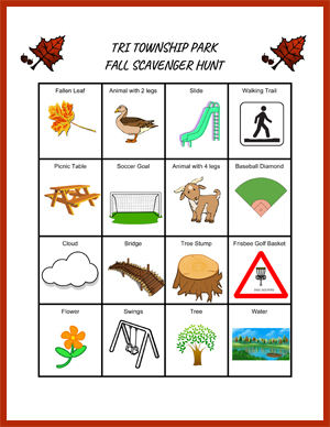 Fall Scavenger Hunt at Tri-Township Park Activity Center