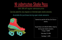 I10 Admission Skate Pass for Tri-Township Park Activity Center