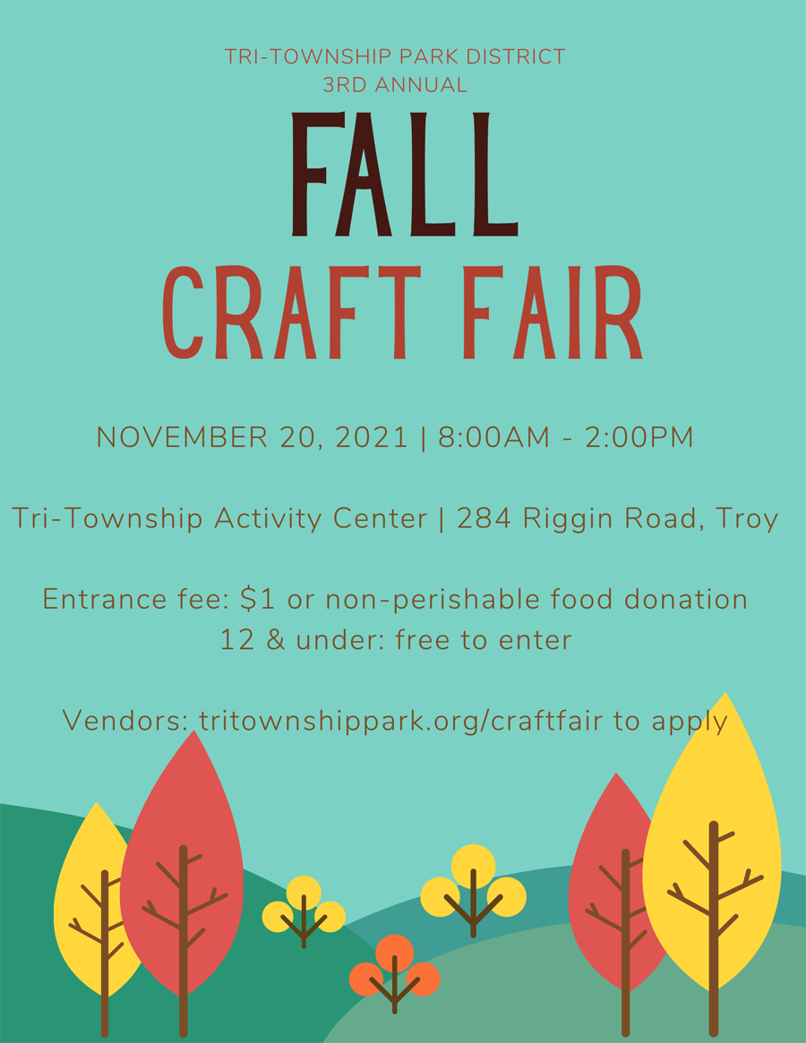 November 2021 Craft Fair for Tri-Township Park Activity Center