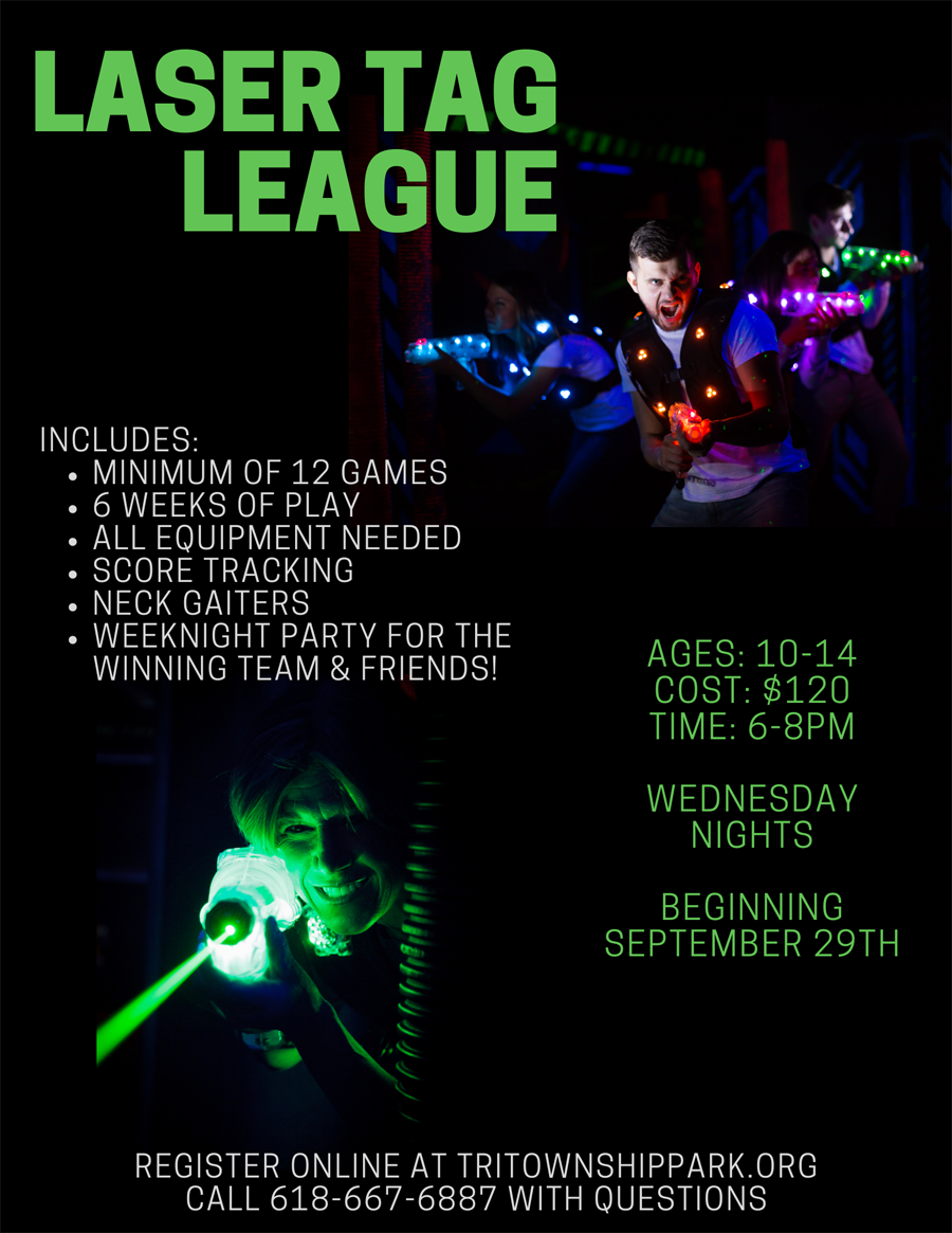 Laser Tag League at Tri-Township Park in Troy IL