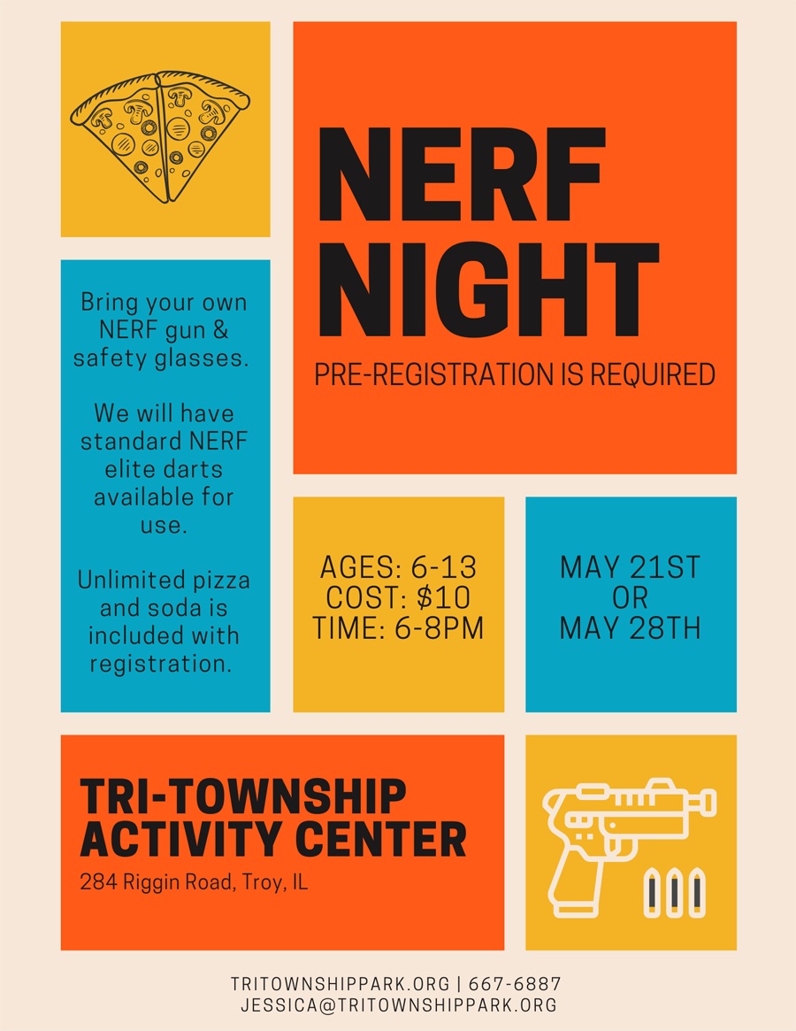 Nerf Night at Tri-Township Park Activity Center