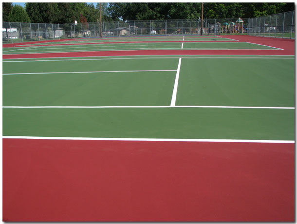 Tennis Courts at Tri-Township Park in Troy Illinois, - IL